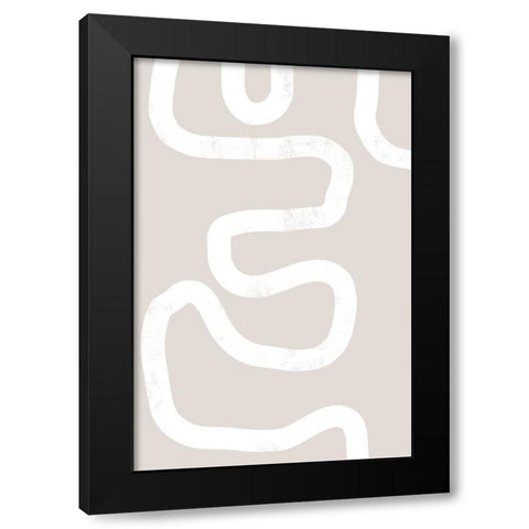 Abstract Position No 2 Black Modern Wood Framed Art Print by Uplusmestudio