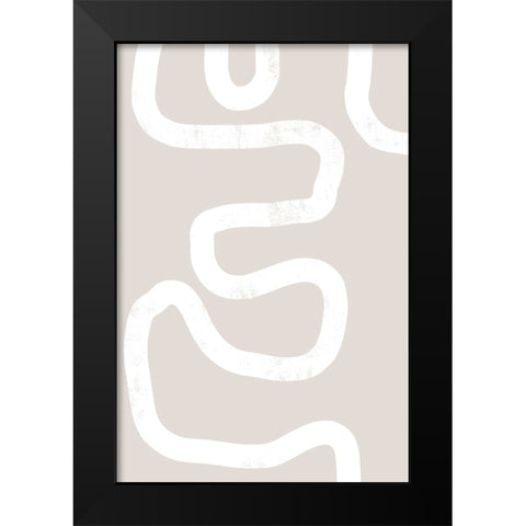 Abstract Position No 2 Black Modern Wood Framed Art Print by Uplusmestudio