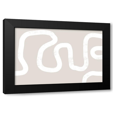 Abstract Position No 2 Black Modern Wood Framed Art Print by Uplusmestudio