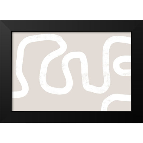 Abstract Position No 2 Black Modern Wood Framed Art Print by Uplusmestudio