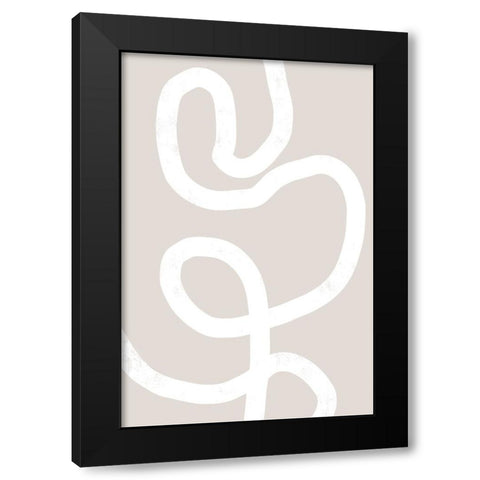 Abstract Position No 3 Black Modern Wood Framed Art Print with Double Matting by Uplusmestudio