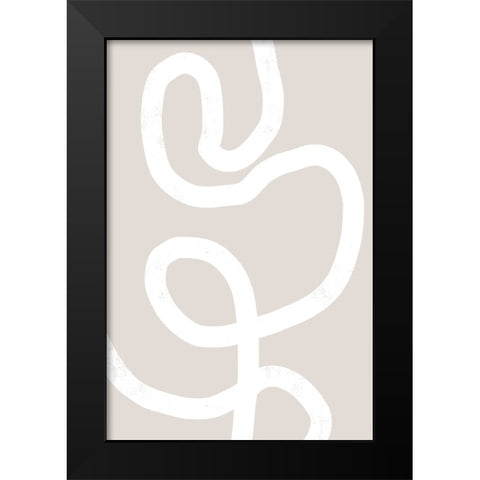 Abstract Position No 3 Black Modern Wood Framed Art Print by Uplusmestudio