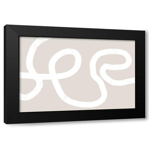 Abstract Position No 3 Black Modern Wood Framed Art Print with Double Matting by Uplusmestudio