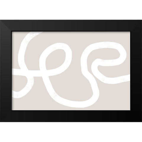 Abstract Position No 3 Black Modern Wood Framed Art Print by Uplusmestudio