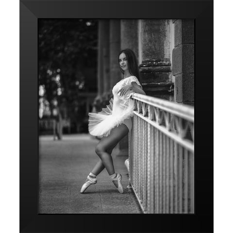 Ballerina BW Black Modern Wood Framed Art Print by Nanev, Vasil