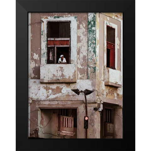Looking Down Black Modern Wood Framed Art Print by Bauer, Andreas