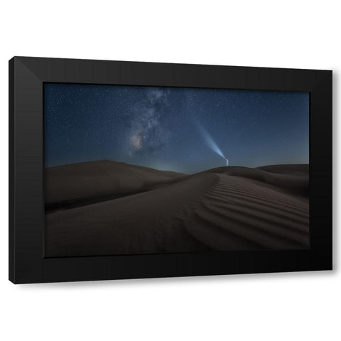 Light Up The Sky Black Modern Wood Framed Art Print by Sulaiman Alshehhi, Ahmed