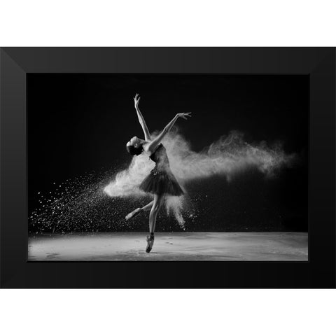 Balance Black Modern Wood Framed Art Print by Aditya, Rawisyah