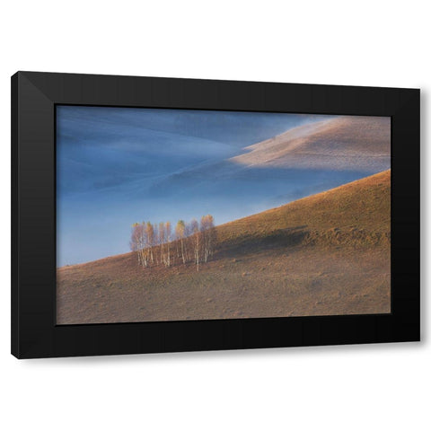 Chromatic Sunrise Black Modern Wood Framed Art Print by Ionut Coman, Alexandru
