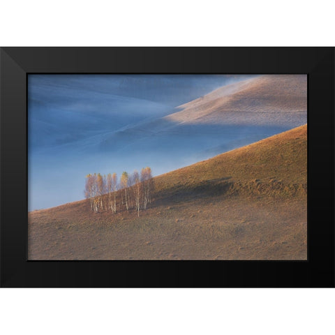 Chromatic Sunrise Black Modern Wood Framed Art Print by Ionut Coman, Alexandru