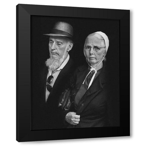 American Gothic Black Modern Wood Framed Art Print by Getsadze, Zurab