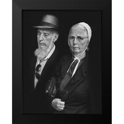 American Gothic Black Modern Wood Framed Art Print by Getsadze, Zurab