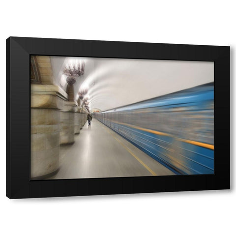 Zoloti Vorota Black Modern Wood Framed Art Print with Double Matting by Kiyashko, Alexander