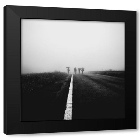 Together Black Modern Wood Framed Art Print with Double Matting by Kuavi, Robert