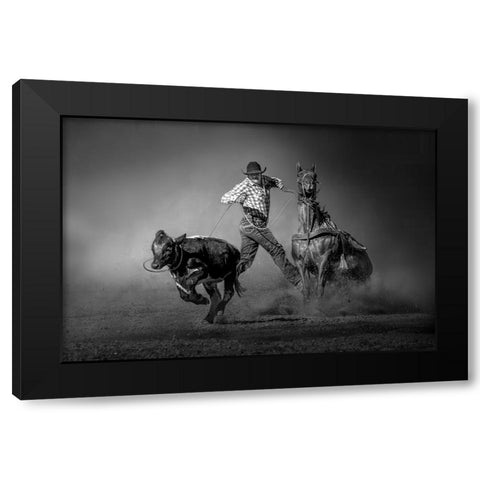 Perfect Throw Black Modern Wood Framed Art Print by Yu Wu, Irene