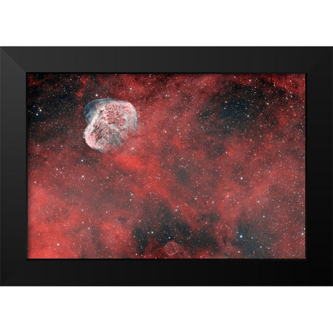 Crescent Nebula Black Modern Wood Framed Art Print by Chander, Vikas