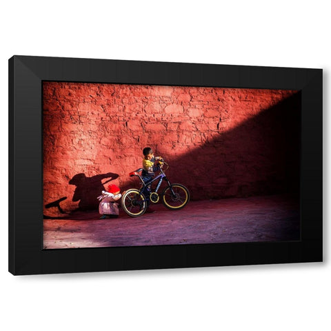 Happy Brotherhood Black Modern Wood Framed Art Print by Yuk Kong, John