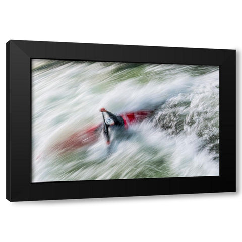 Taming Water Black Modern Wood Framed Art Print with Double Matting by Ignac, Dusan