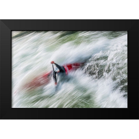 Taming Water Black Modern Wood Framed Art Print by Ignac, Dusan