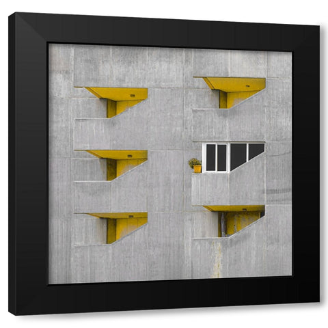 Urban Architecture Black Modern Wood Framed Art Print with Double Matting by Schuster, Inge