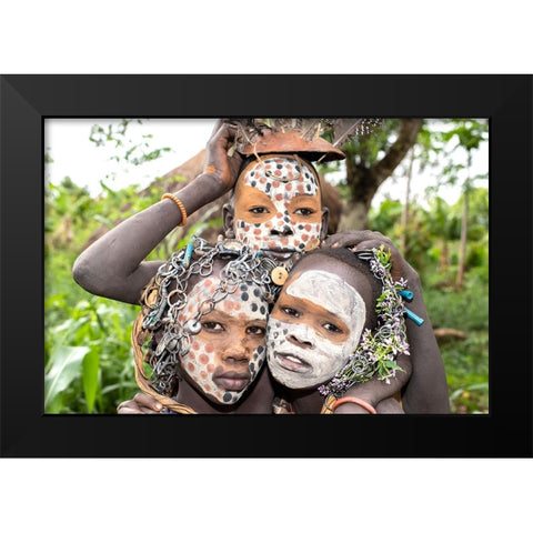 The Trio Black Modern Wood Framed Art Print by Wiener, Iris