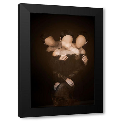 Faceless Black Modern Wood Framed Art Print with Double Matting by Shadkhast, Naghmeh