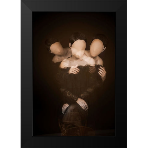 Faceless Black Modern Wood Framed Art Print by Shadkhast, Naghmeh