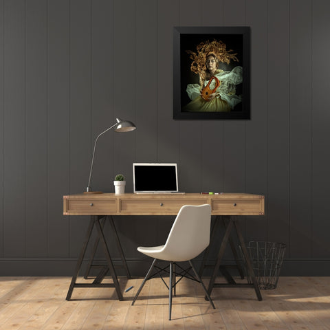 Afrodita I Black Modern Wood Framed Art Print by Calderon, Francis