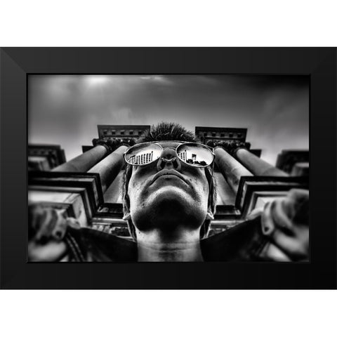 Untitled Black Modern Wood Framed Art Print by Hermann, Steve