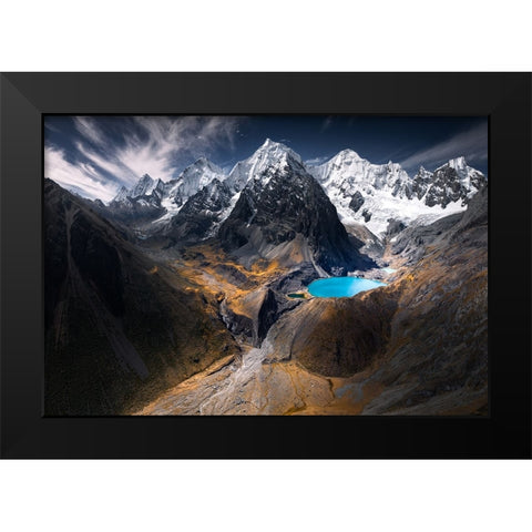 Blue Lagoon Black Modern Wood Framed Art Print by Nienartowicz, Karol