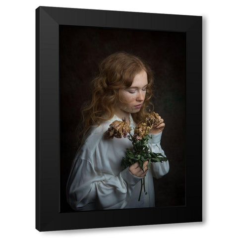 Withered Black Modern Wood Framed Art Print by Franke, Ruth