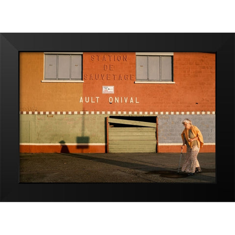 Terracotta Black Modern Wood Framed Art Print by Bartholomeus, Stephan