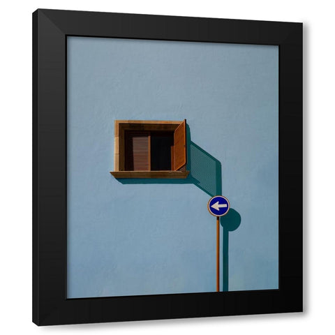 Urban shadows Black Modern Wood Framed Art Print by Schuster, Inge