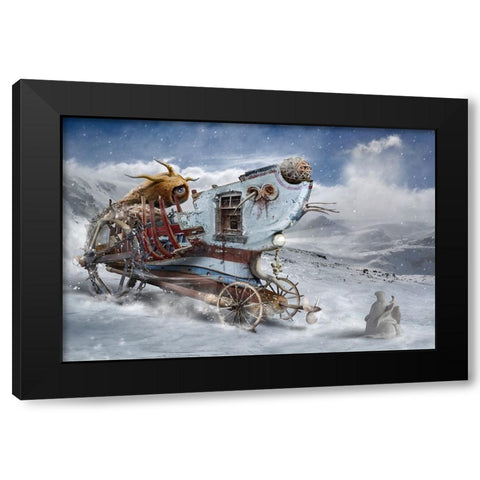 An Insurmountable Obstacle Black Modern Wood Framed Art Print with Double Matting by Penchev, Radoslav