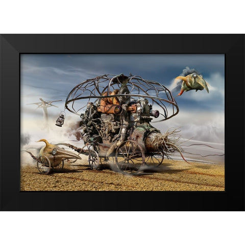 An Unbeatable Team In The Mist Dimension Black Modern Wood Framed Art Print by Penchev, Radoslav