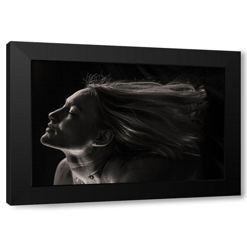 Portret Black Modern Wood Framed Art Print by Esto, Darija