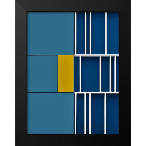 Facade - Downtown Los Angeles California Black Modern Wood Framed Art Print by Orbach, Arnon