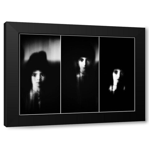 Sisters Black Modern Wood Framed Art Print by Droste, Holger