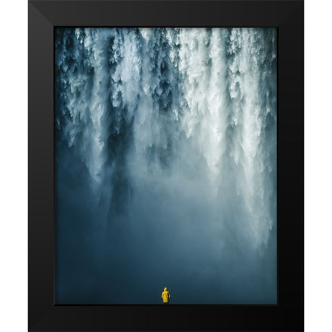 Skogafoss Black Modern Wood Framed Art Print by Ziomek, Witold