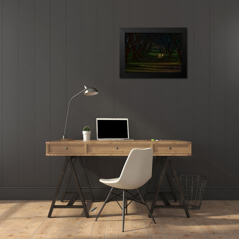 Empty Chair Black Modern Wood Framed Art Print by Tseng, Judy