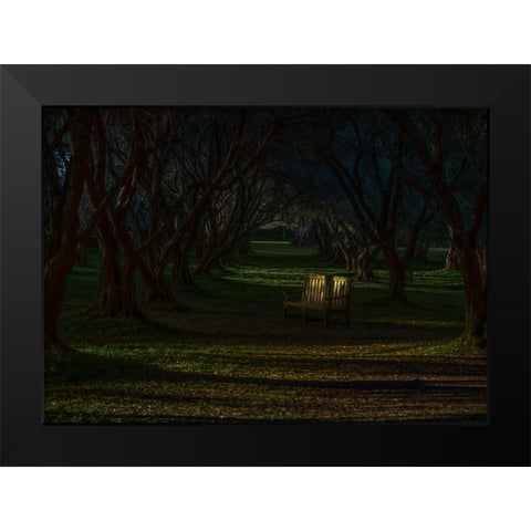 Empty Chair Black Modern Wood Framed Art Print by Tseng, Judy