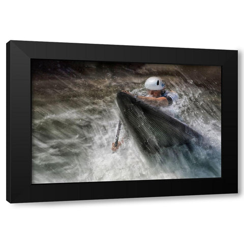 In The Direction Black Modern Wood Framed Art Print with Double Matting by Malovrh, Milan