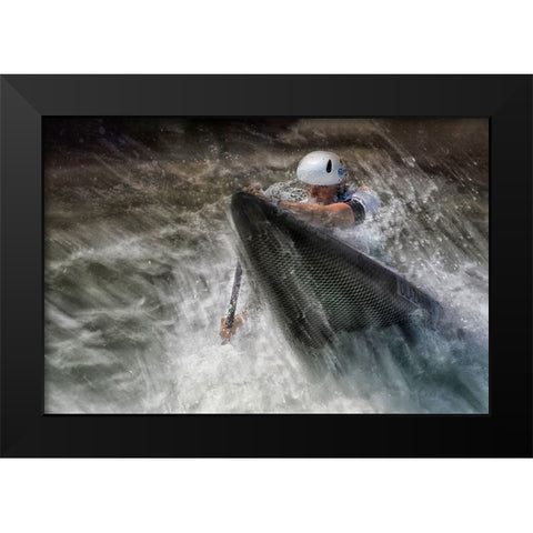 In The Direction Black Modern Wood Framed Art Print by Malovrh, Milan