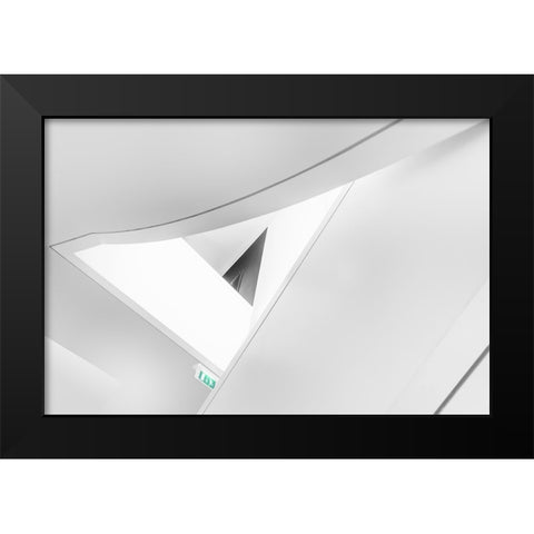 Exit Black Modern Wood Framed Art Print by Van Son, Greetje