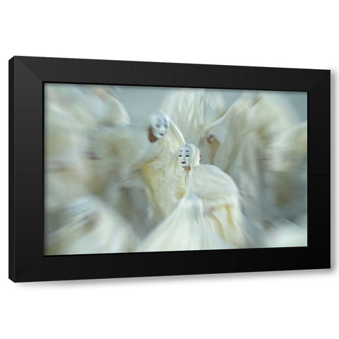 Masked Black Modern Wood Framed Art Print by Kurz, Christian