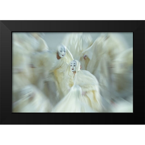 Masked Black Modern Wood Framed Art Print by Kurz, Christian