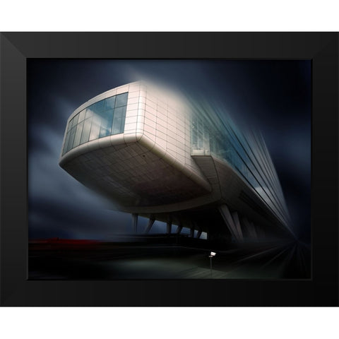 Dynamic Architecture Black Modern Wood Framed Art Print by Batzdorf, Erhard