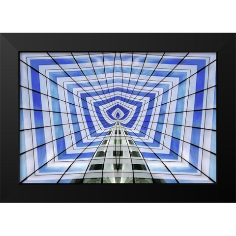 Modern Building In London Black Modern Wood Framed Art Print by Ferrari, Francesca