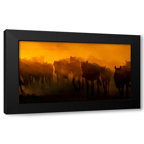 Untitled Black Modern Wood Framed Art Print by Bilgin, Zuhdu
