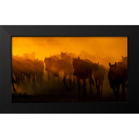 Untitled Black Modern Wood Framed Art Print by Bilgin, Zuhdu